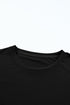 Soft Stretch Solid Crew Neck Rolled Cuff Relaxed Tee